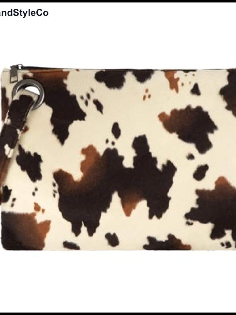 Faux Leather Envelope Clutch Wristlet Evening Bag Large Capacity